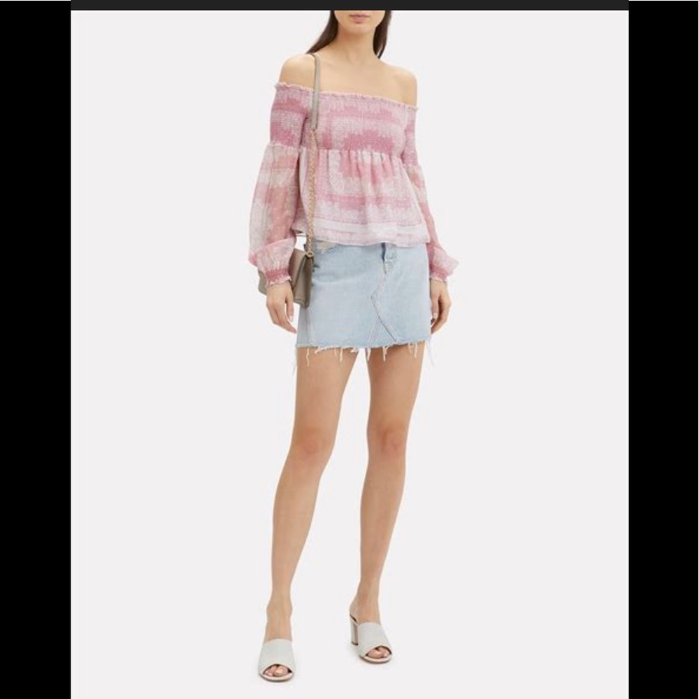 NWT Intermix Pink Penelope Print Top